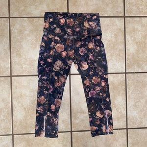 Lululemon Fast Free Crop Leggings II Nulux Peony Multi size 4